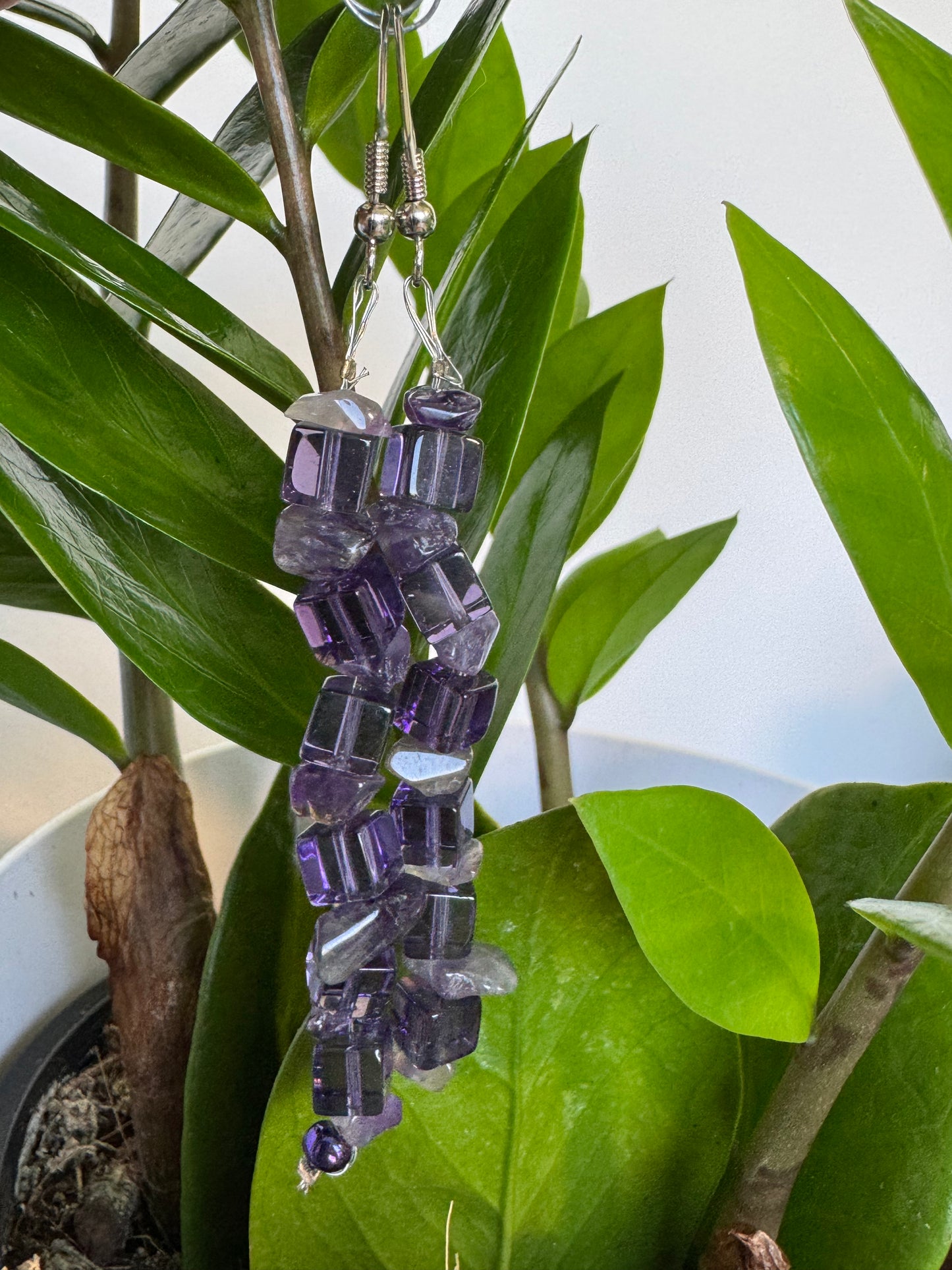 Amethyst Chip Earrings
