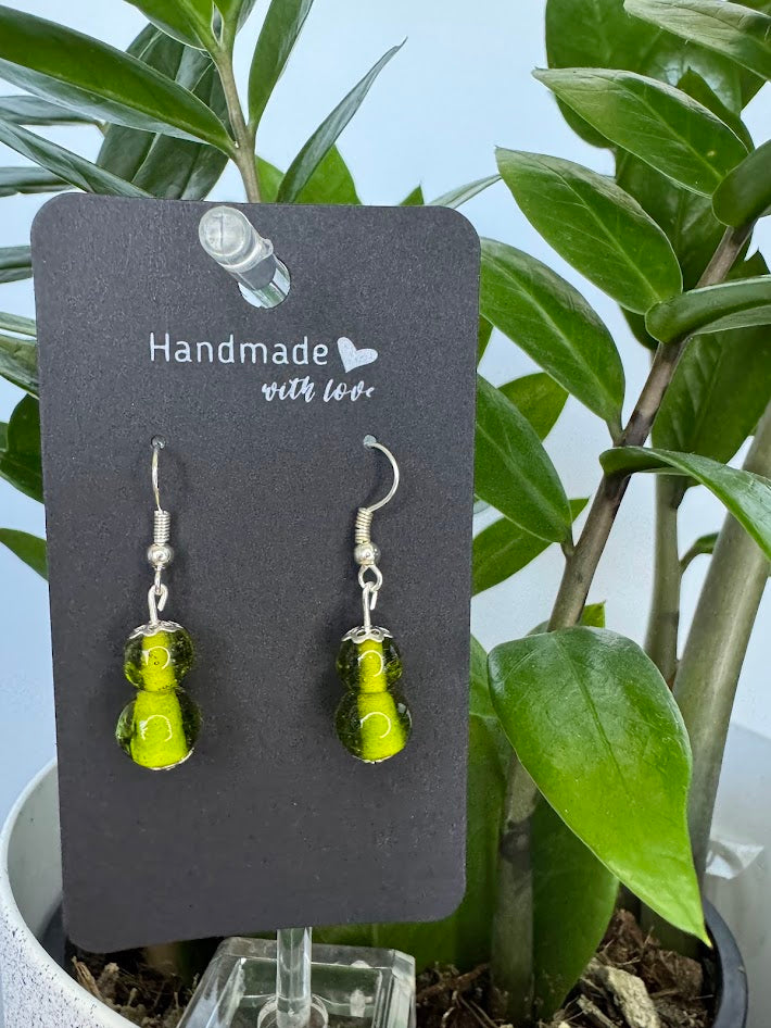 Green Glass Earring