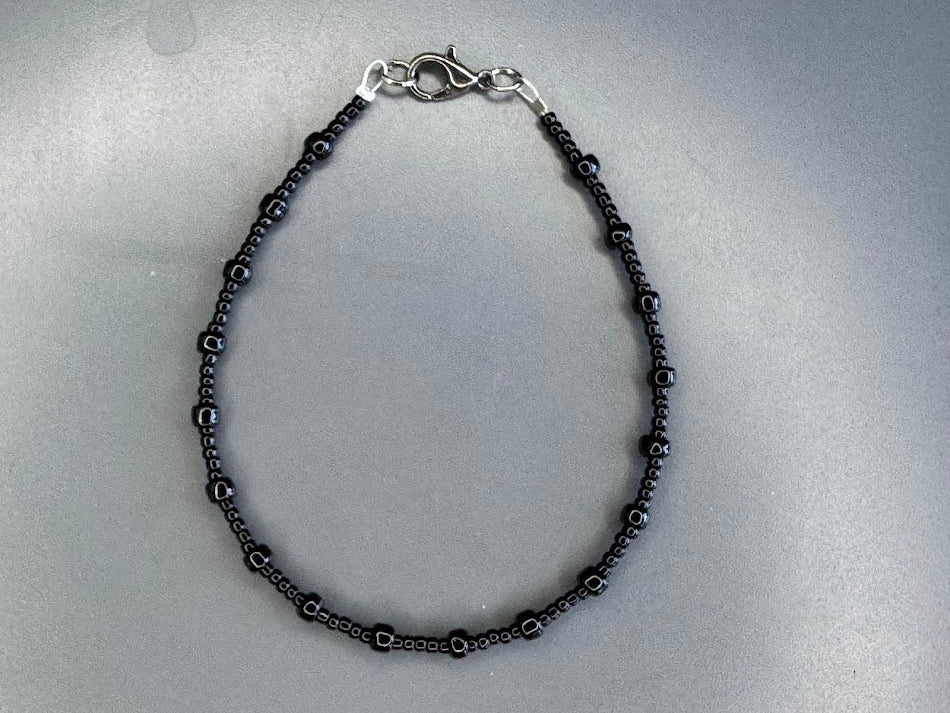 Black Seed Bead Bracelet