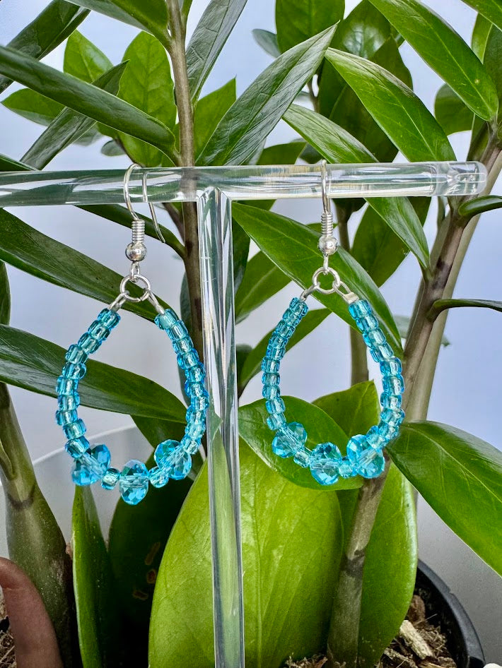 Aqua Oval Hoop