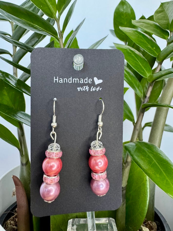 Pink Drop Earring