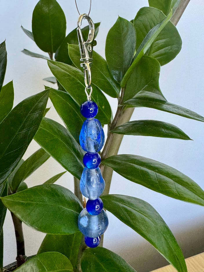 Blue Swirl Keychain