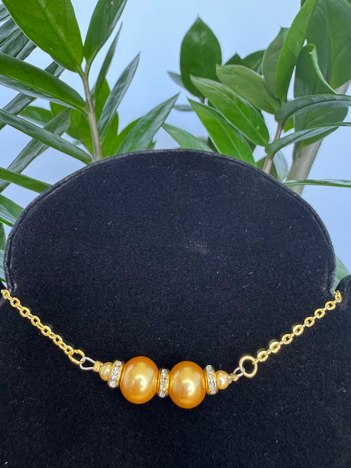 Gold Pearl Necklace
