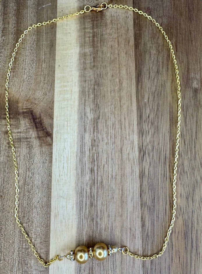 Gold Pearl Necklace