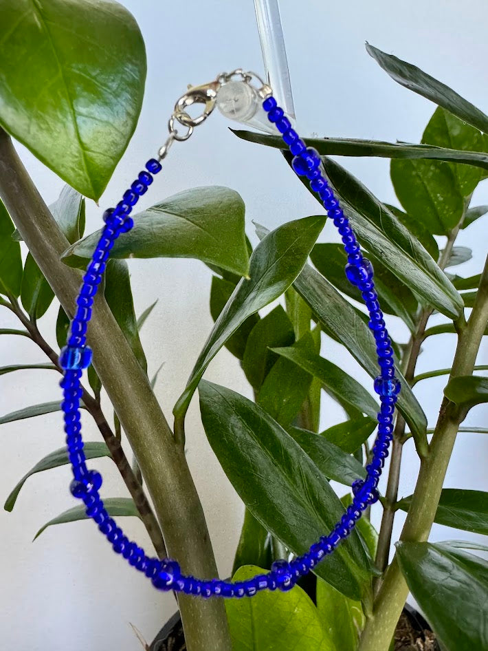 Blue Seed Bead Bracelet