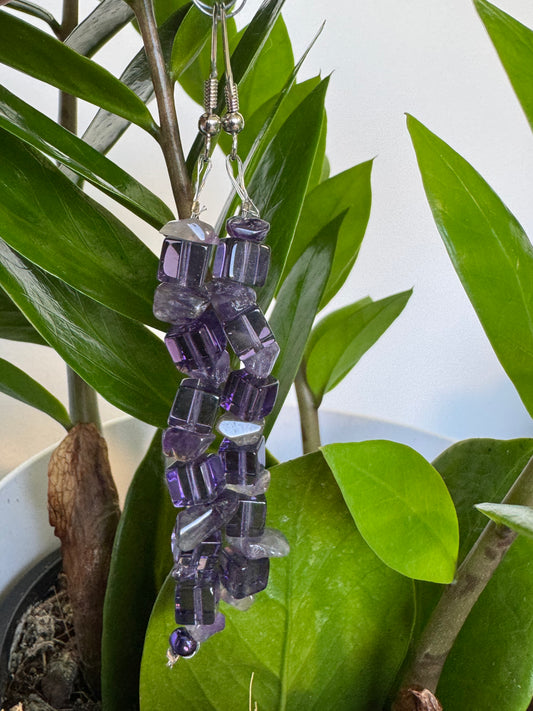 Amethyst Chip Earrings