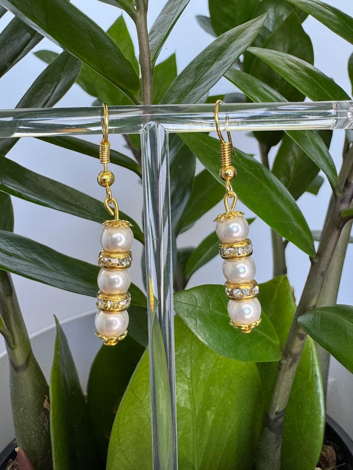 Gold Pearl Earrings