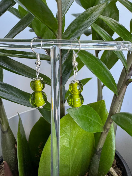 Green Glass Earring