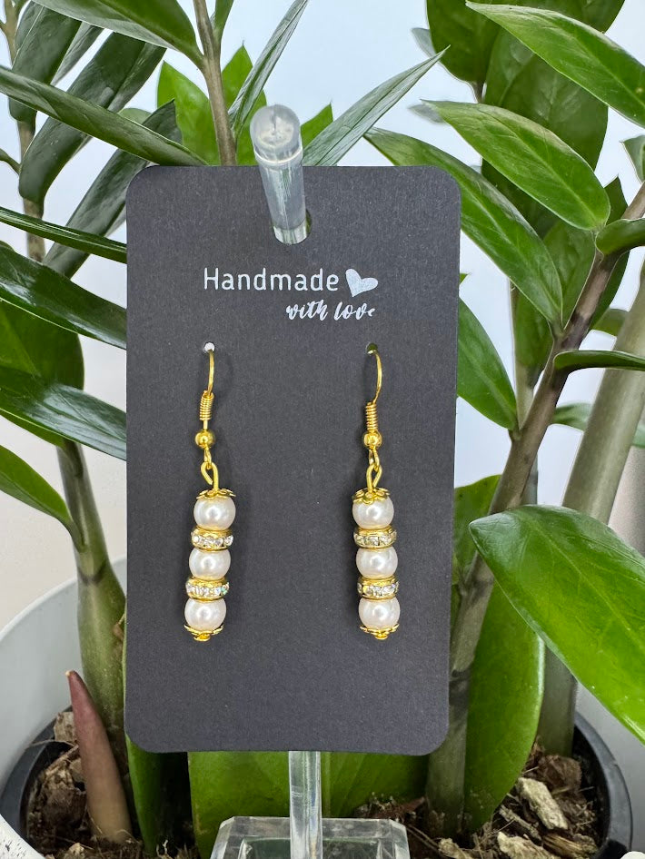 Gold Pearl Earrings