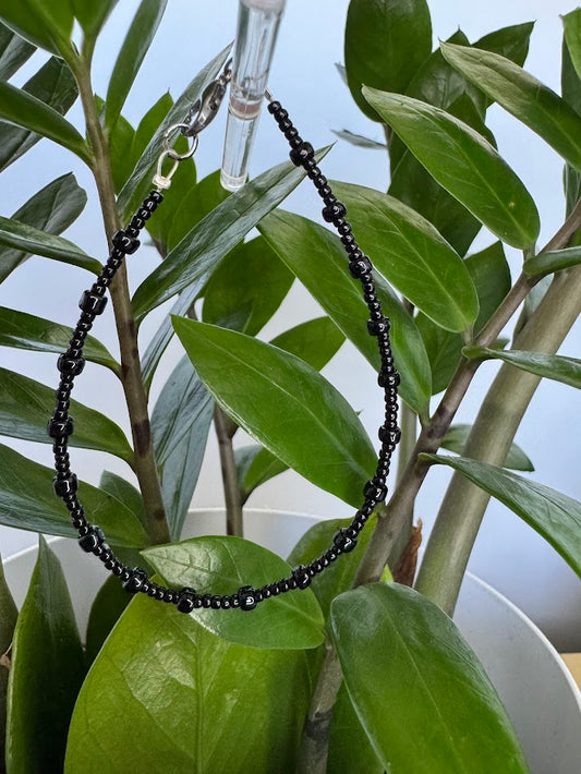 Black Seed Bead Bracelet