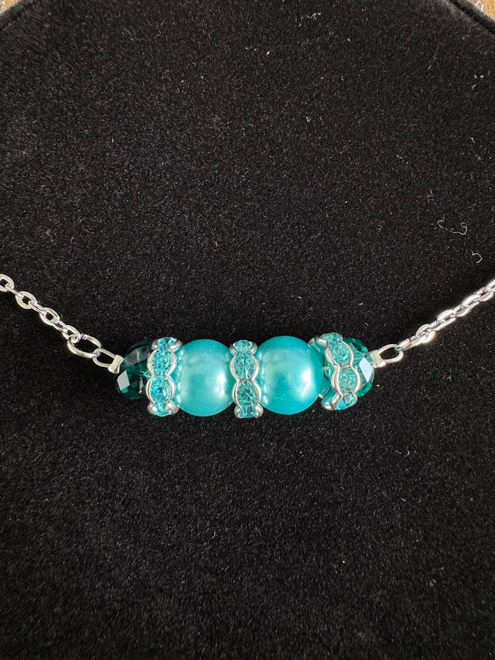 Blue Pearl Necklace