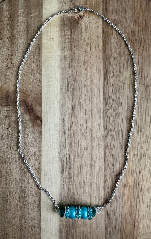 Blue Pearl Necklace