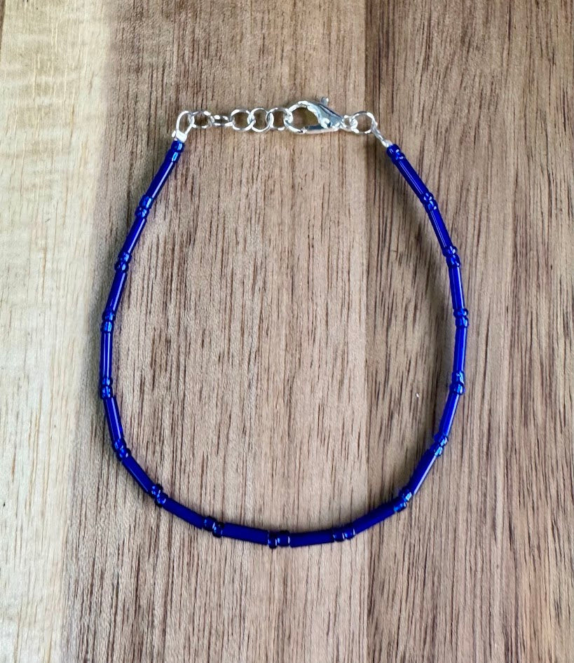 Blue Tube Bracelet