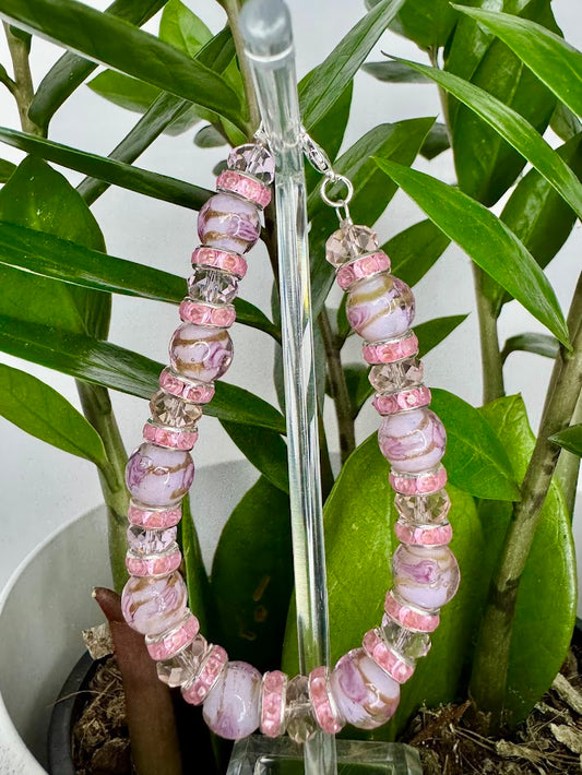 Pink lamp Work Bracelet