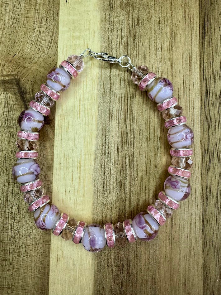 Pink lamp Work Bracelet