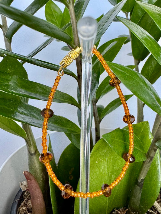 Orange and Brown Bracelet