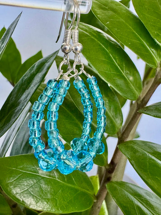 Aqua Oval Hoop