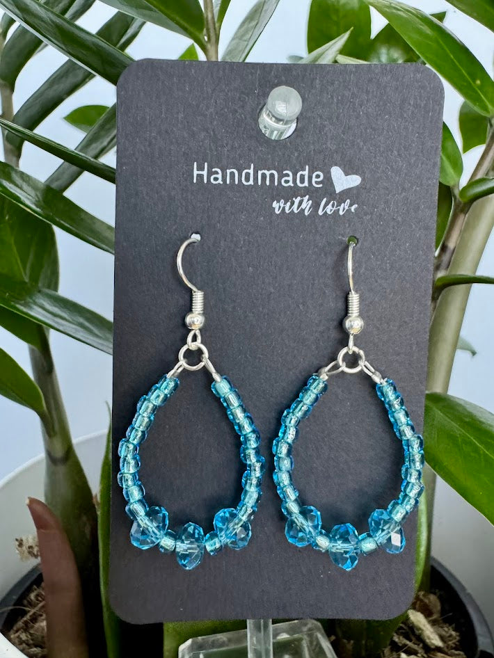 Aqua Oval Hoop