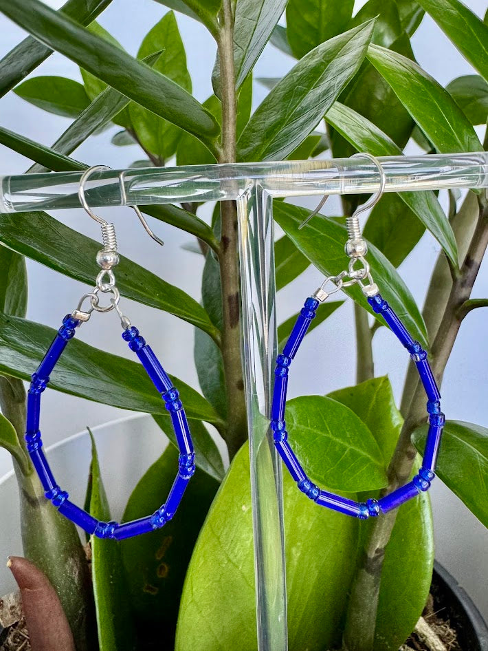 Blue Tube Oval Hoop
