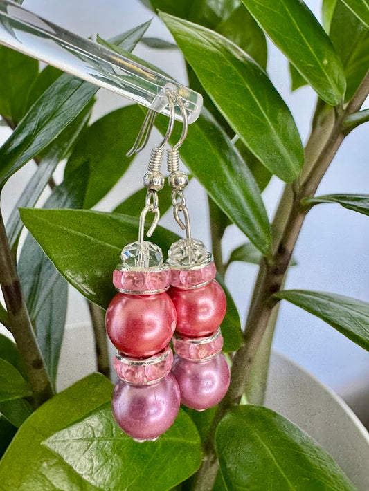 Pink Drop Earring