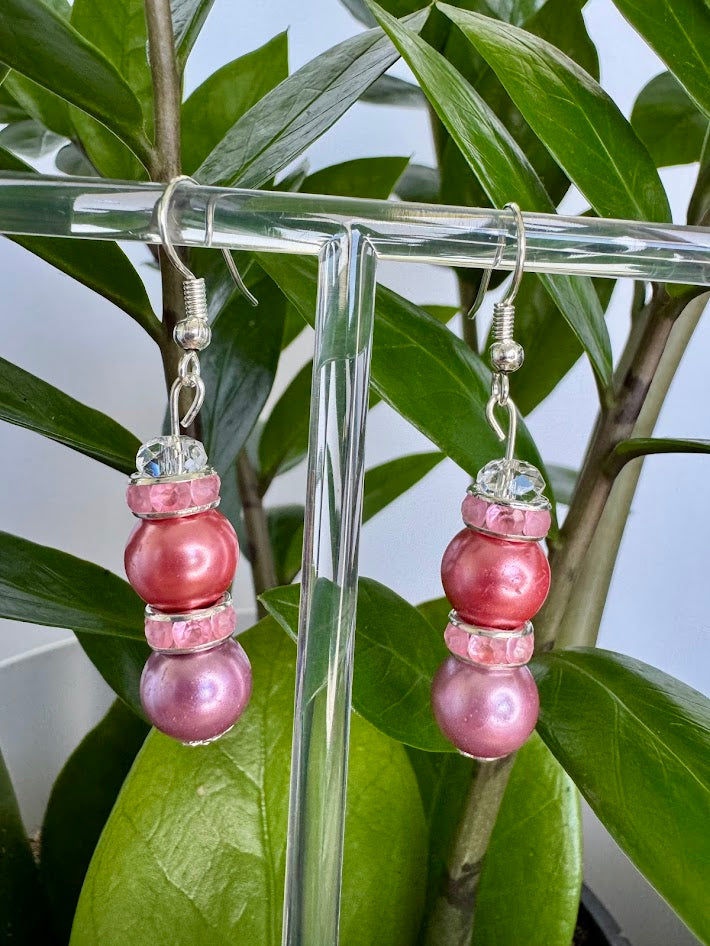 Pink Drop Earring
