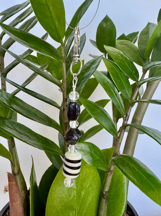 Black and White Keychain