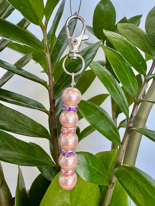 Pink Pearl Keychain