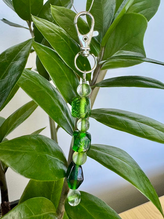 Green Bicone Keychain
