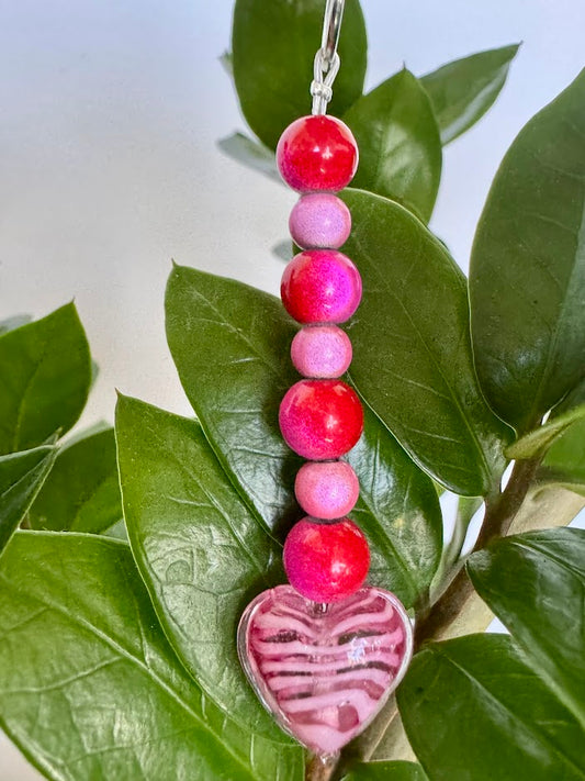Pink Heart Keychain