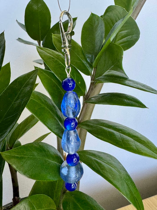 Blue Swirl Keychain