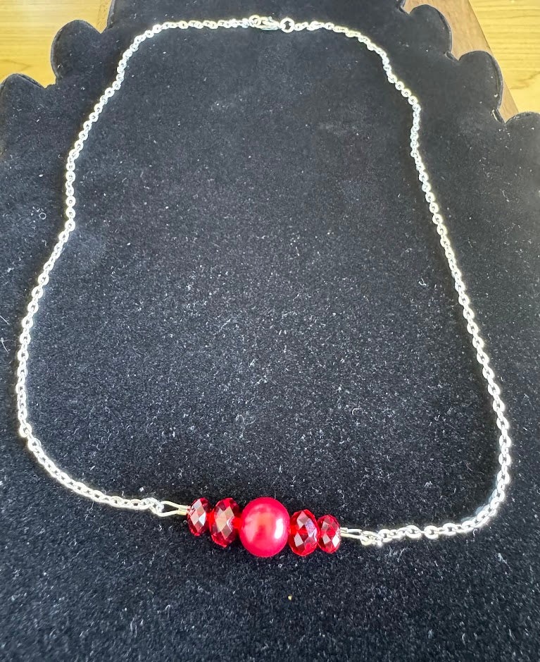 Red Pearl Necklace