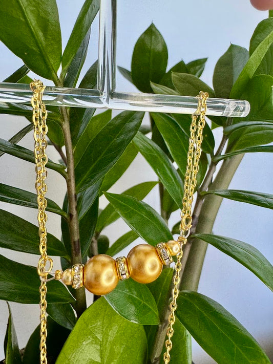 Gold Pearl Necklace