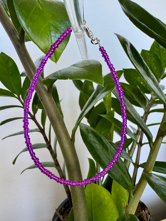 Purple Seed Bead Bracelet